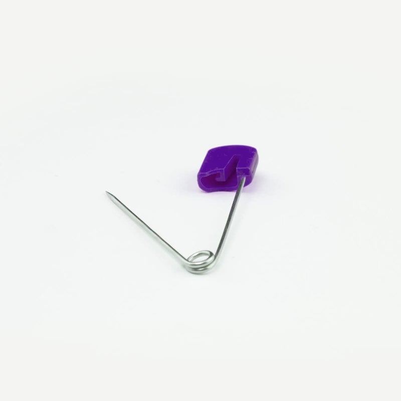 OsoCozy Cloth Diaper Nappy Pins 100 Packs - 100 Stainless Steel Safety Pins with Locking Plastic Heads. Durable, Safe and Cute 2.2 Inches Long (Purple) - Image 3